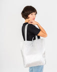 Tote Bag Silber Metallic