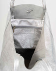 Tote Bag Silber Metallic