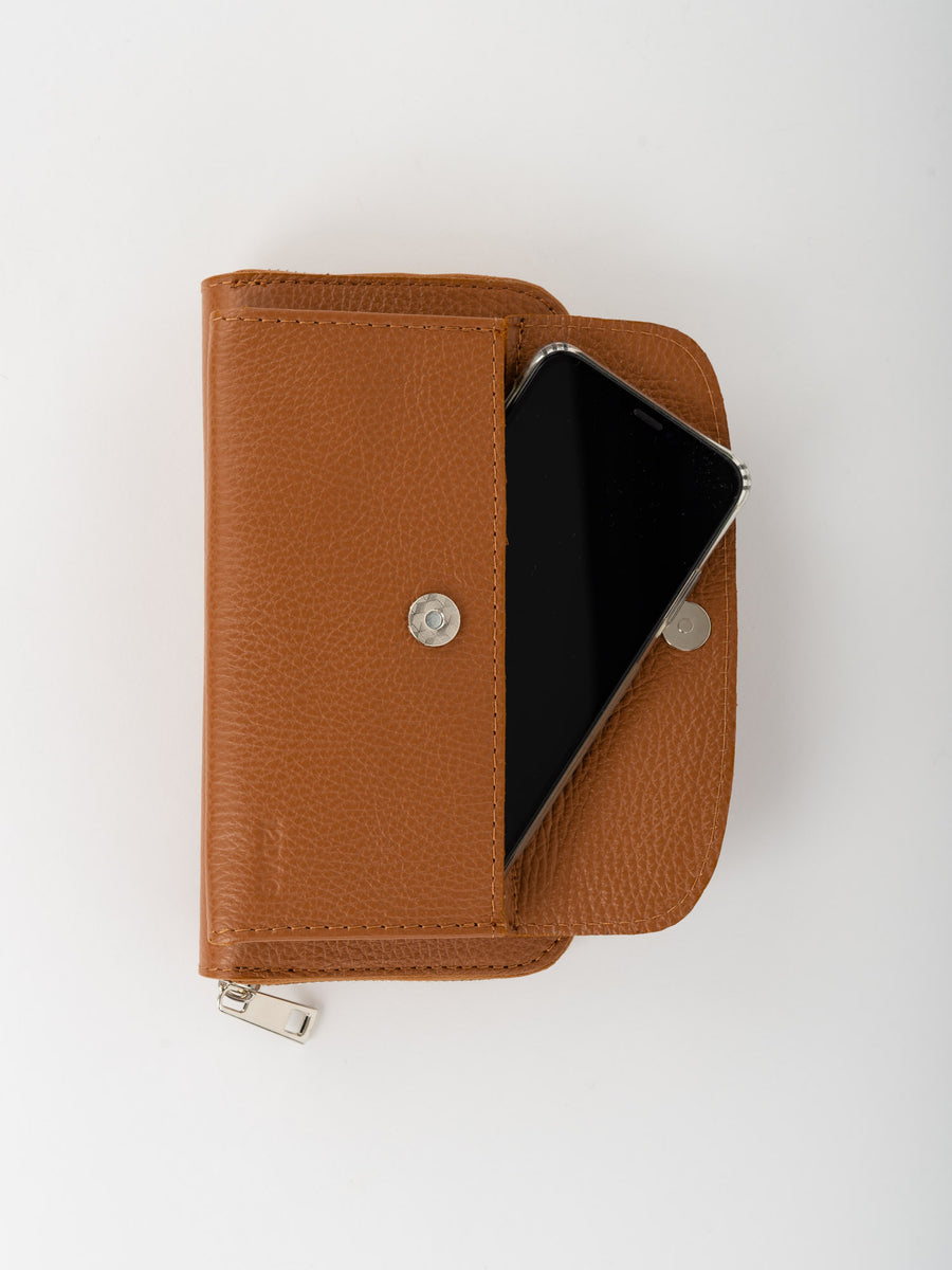 Wallet & Smartphone Bag Cognac